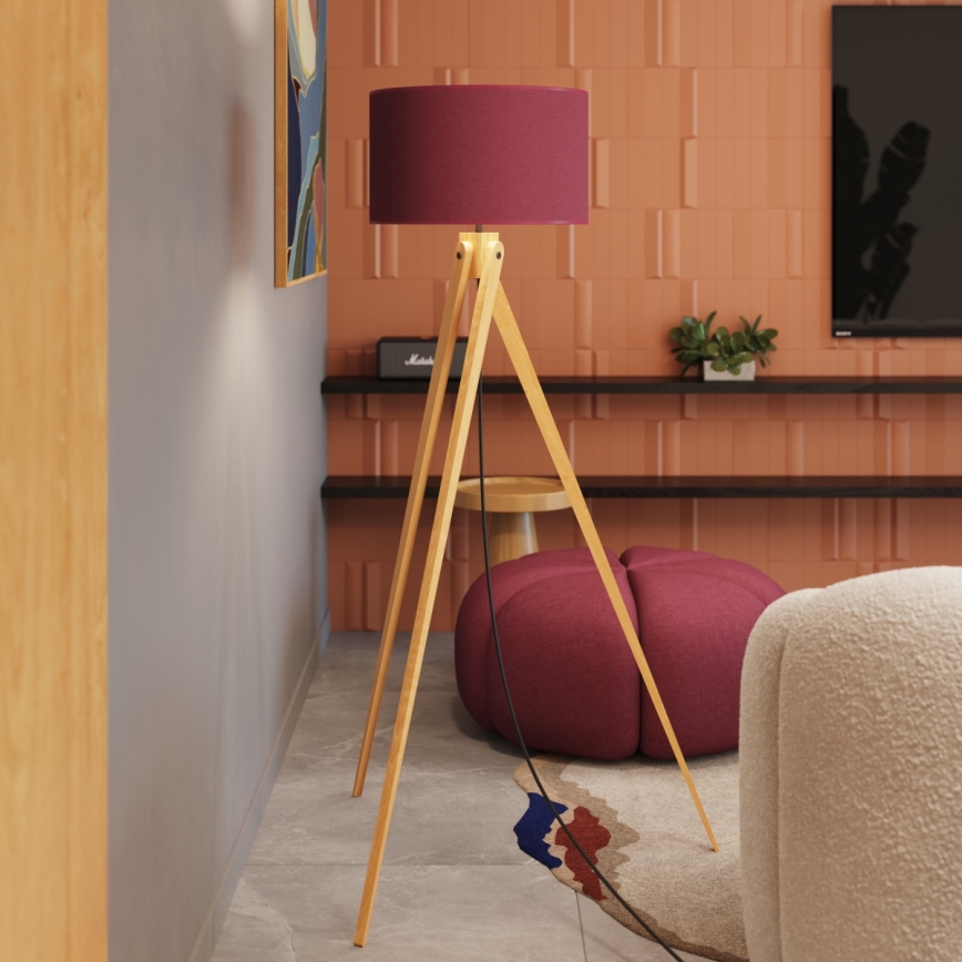 Lampadaire NATT 1xE27/15W/230V rouge