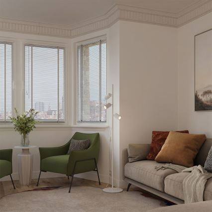 Witte vloerlamp KARBON 3xGU10/10W/230V