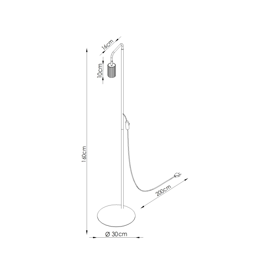 Lampe sur pied KARBON 1xGU10/10W/230V noire