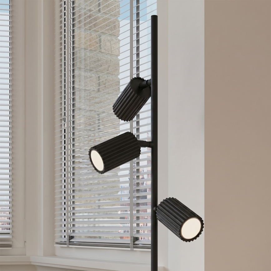 Vloerlamp KARBON 3xGU10/10W/230V zwart