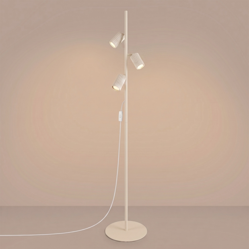 Lampadaire KARBON 3xGU10/10W/230V crème