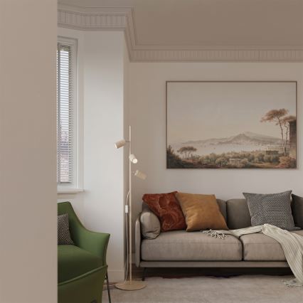 Lampadaire KARBON 3xGU10/10W/230V crème