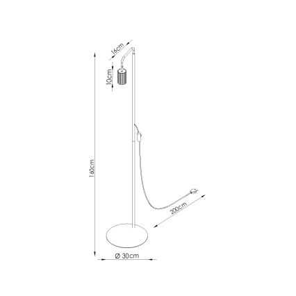 Lampadaire KARBON 1xGU10/10W/230V orange