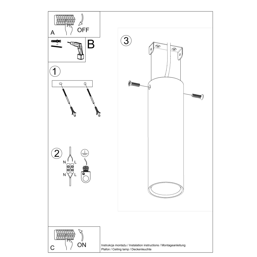 Spotlamp LAGOS 1xGU10/10W/230V 20 cm groen