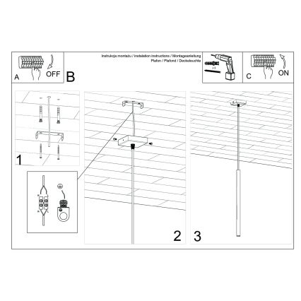 Suspension sur câble PASTELO 1xG9/8W/230V rouge