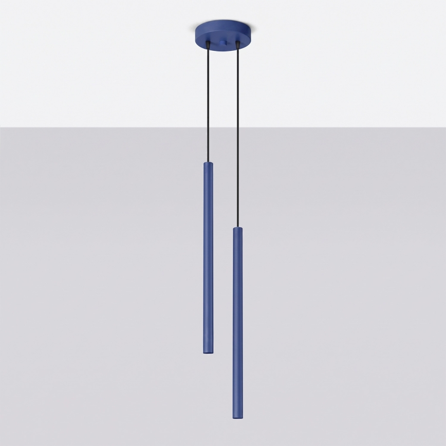 Suspension sur câble PASTELO 2xG9/8W/230V bleu