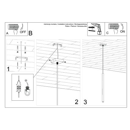 Suspension à câble PASTELO 1xG9/8W/230V rose