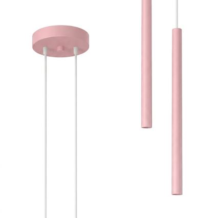Suspension sur câble PASTELO 2xG9/8W/230V rose