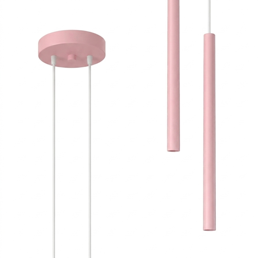 Suspension sur câble PASTELO 2xG9/8W/230V rose
