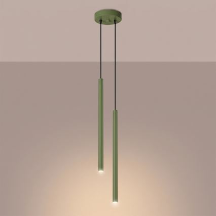 Hanglamp aan kabel PASTELO 2xG9/8W/230V groen