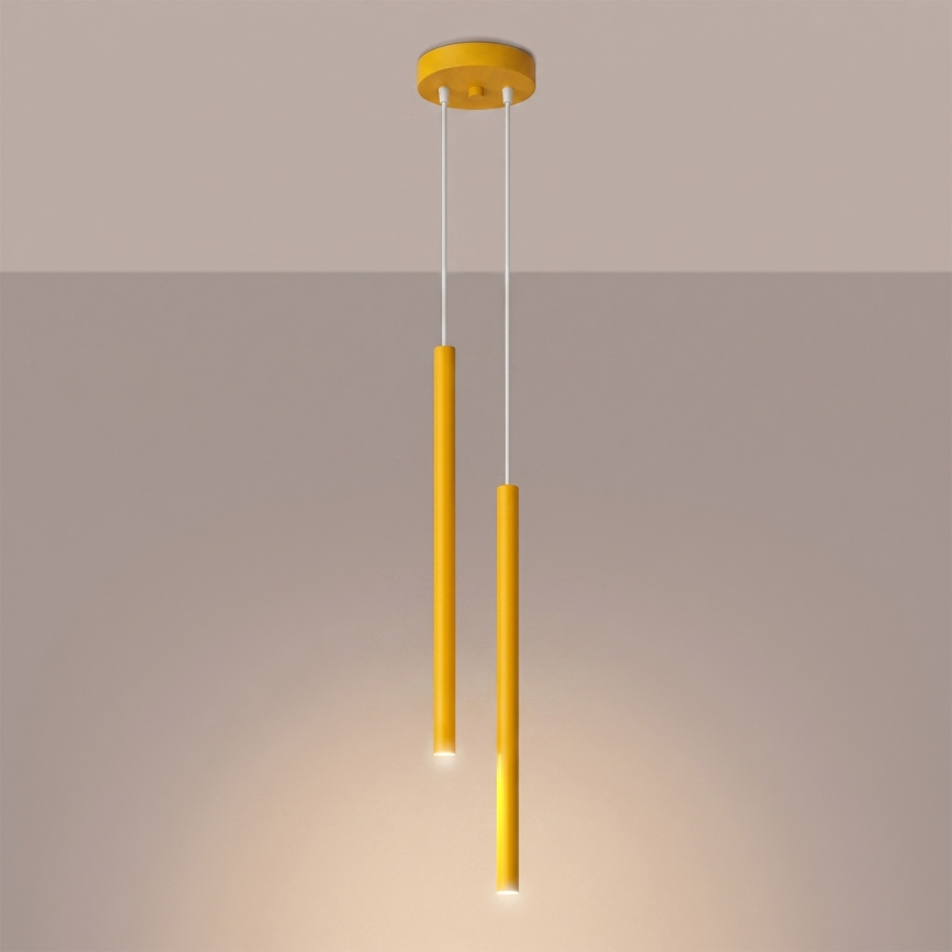 Hanglamp aan kabel PASTELO 2xG9/8W/230V geel