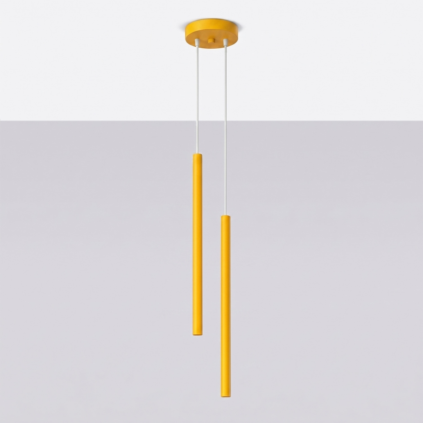 Hanglamp aan kabel PASTELO 2xG9/8W/230V geel