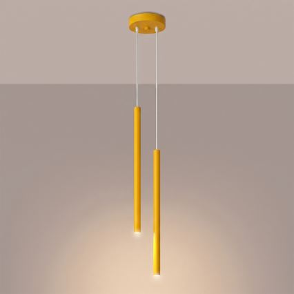 Suspension à câble PASTELO 2xG9/8W/230V, jaune