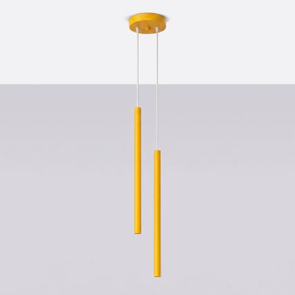 Suspension à câble PASTELO 2xG9/8W/230V, jaune