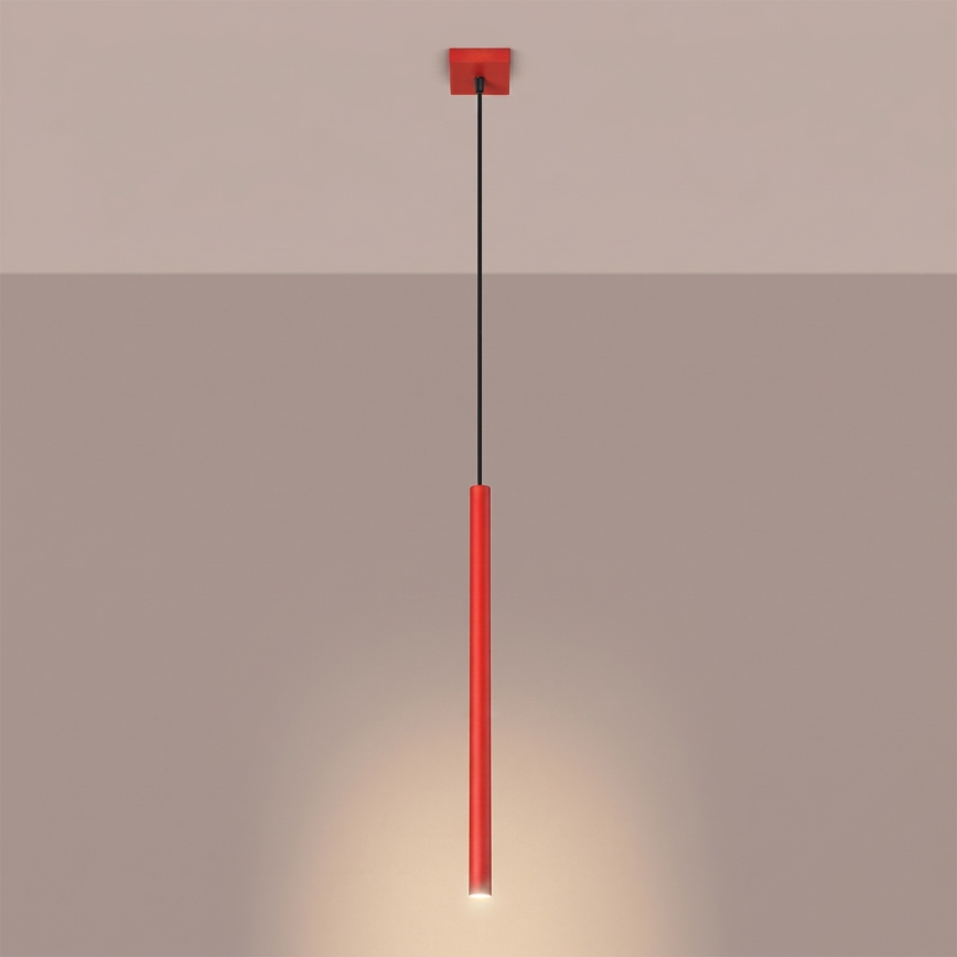 Suspension sur câble PASTELO 1xG9/8W/230V rouge