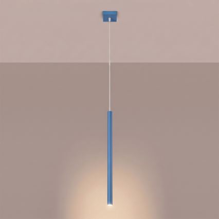 Suspension sur câble PASTELO 1xG9/8W/230V bleue