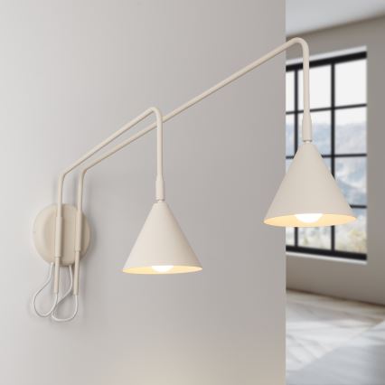 Applique murale NOX 2xE14/10W/230V crème