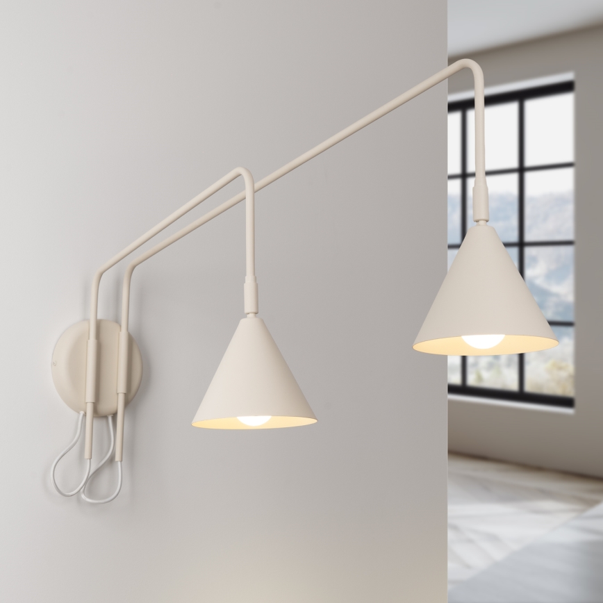 Applique murale NOX 2xE14/10W/230V crème