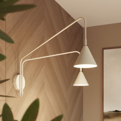 Applique murale NOX 2xE14/10W/230V crème