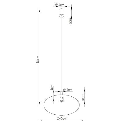 Suspension sur câble NOX 1xE27/15W/230V, crème