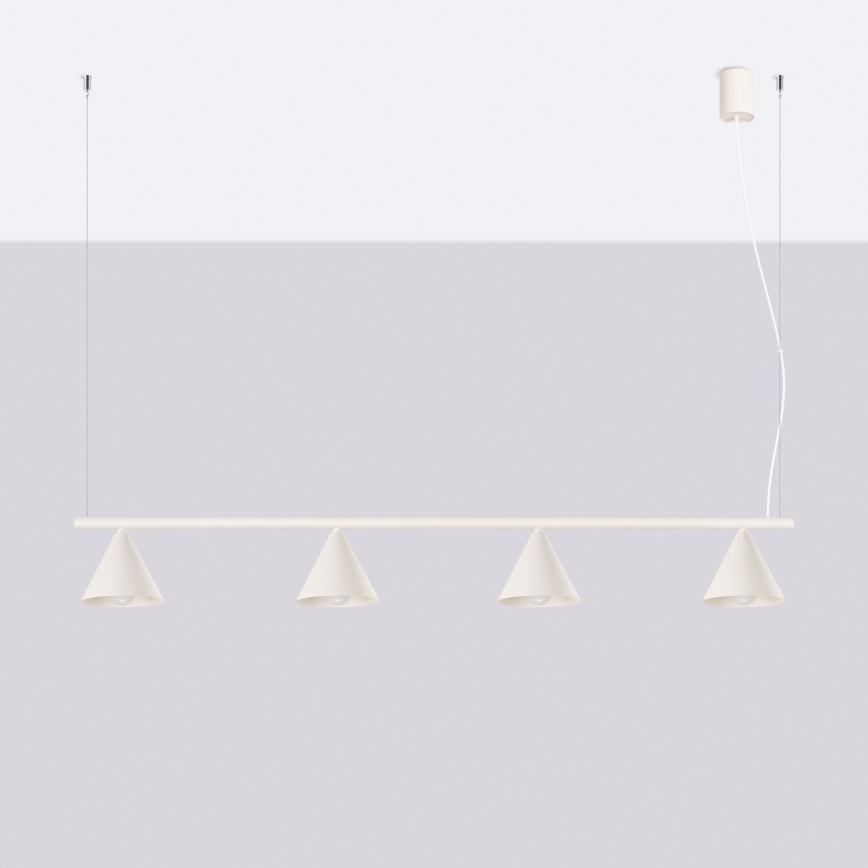 Pendellamp met kabel NOX 4xE14/10W/230V crème