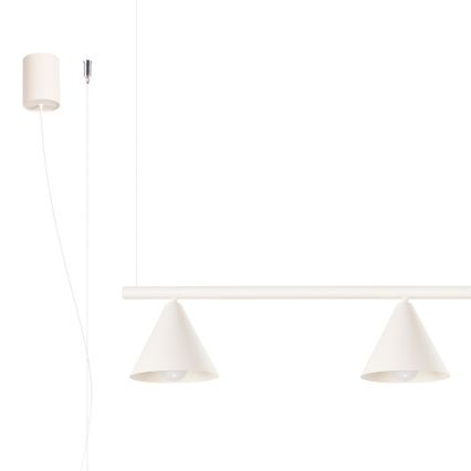 Pendellamp met kabel NOX 4xE14/10W/230V crème
