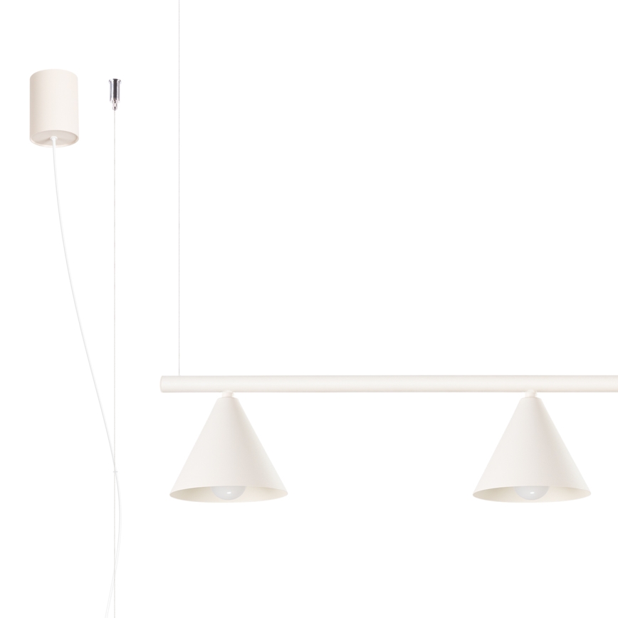 Pendellamp met kabel NOX 4xE14/10W/230V crème