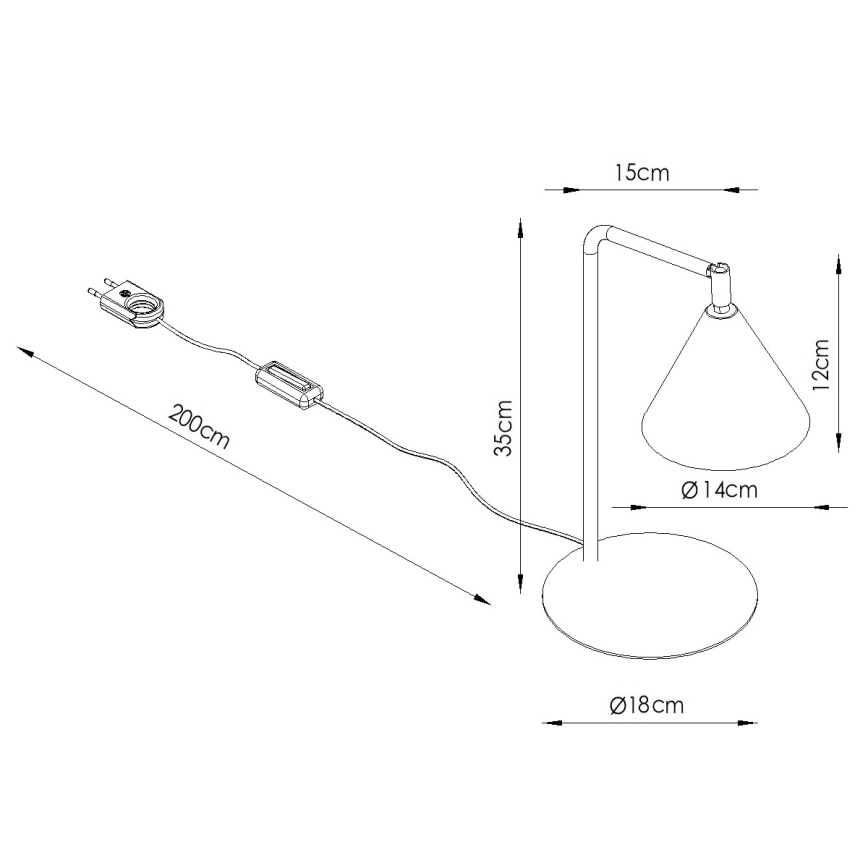 Lampe de table NOX 1xE14/10W/230V crème