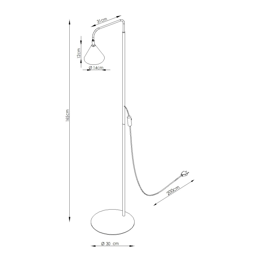 Lampadaire NOX 1xE14/10W/230V crème