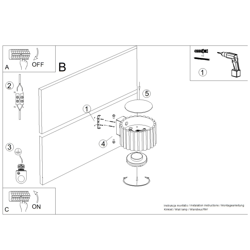 Applique murale AURA 1xGX53/10W/230V blanche