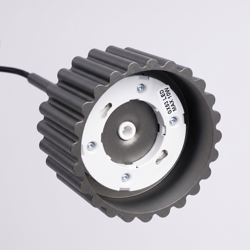 Suspension sur câble AURA 1xGX53/10W/230V, noire