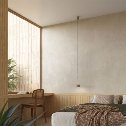Suspension sur câble AURA 1xGX53/10W/230V taupe