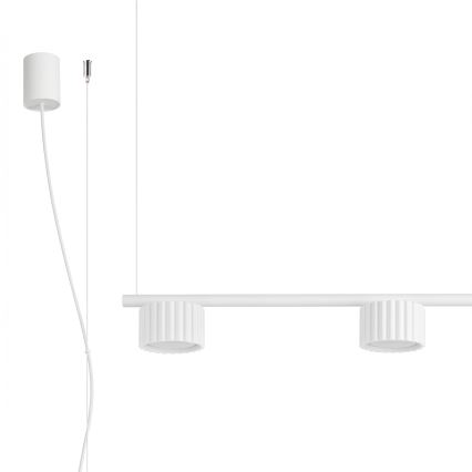 Suspension sur câble AURA 4xGX53/10W/230V blanche