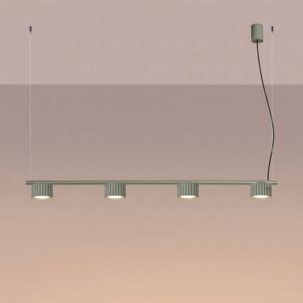 Suspension à câble AURA 4xGX53/10W/230V vert