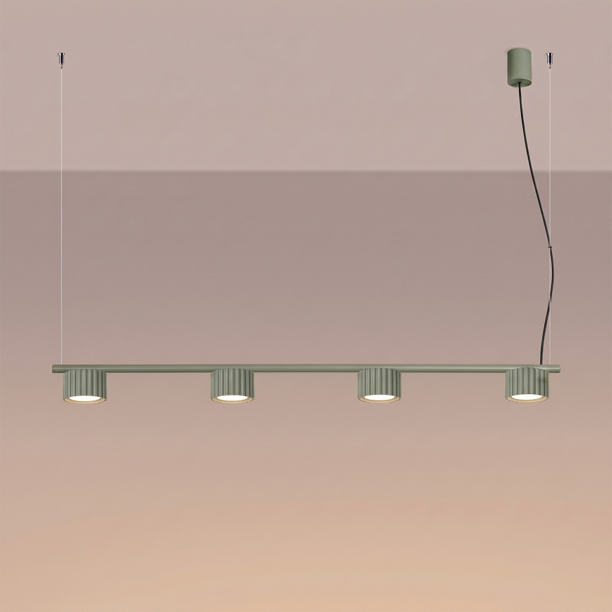 Suspension à câble AURA 4xGX53/10W/230V vert