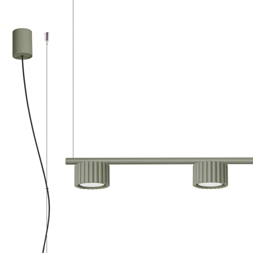 Suspension à câble AURA 4xGX53/10W/230V vert