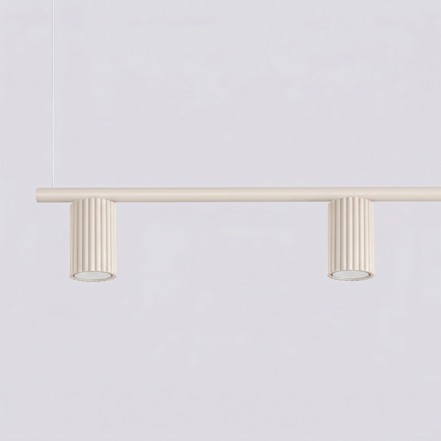 Suspension à câble KARBON 4xGU10/10W/230V crème