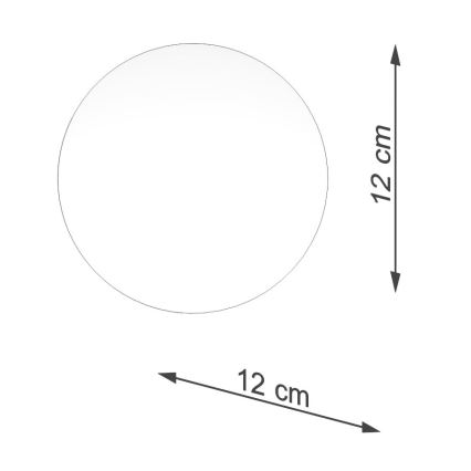 Vervangende lampenkap voor spot- en tafellamp BOOMO G9 diameter 12 cm wit