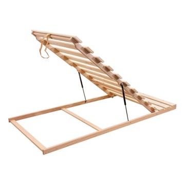 Sommier à lattes fixes avec inclinaison des pieds HOVDEN 200x90 cm