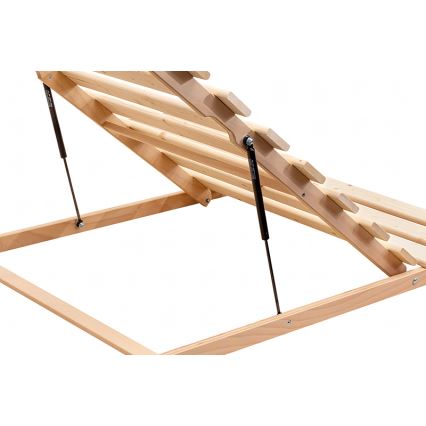 Sommier à lattes fixes avec inclinaison des pieds HOVDEN 200x90 cm