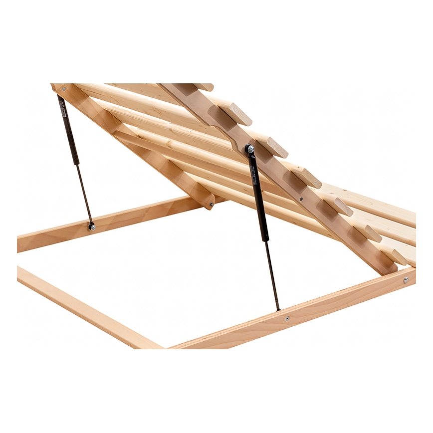 Sommier à lattes fixes avec inclinaison des pieds HOVDEN 200x90 cm