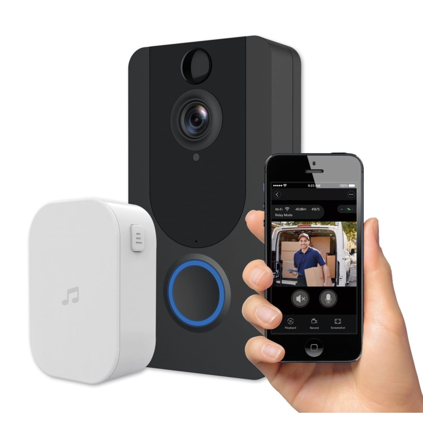Sonette sans fil Wi-Fi avec camera 1080p IP64