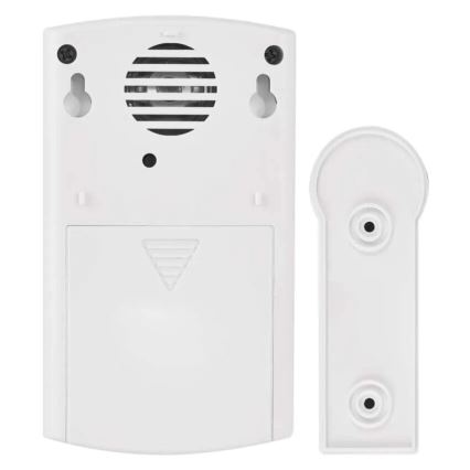 Sonnette sans fil 3xAA/1xCR2032 IP44 blanc/argent