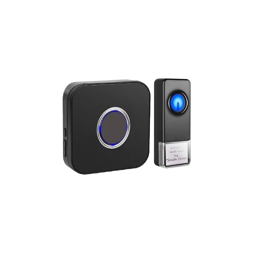 Sonnette sans fil 3xAAA IP55 noire