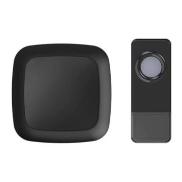 Sonnette sans fil à brancher 230V/1xA23 IP55 noir