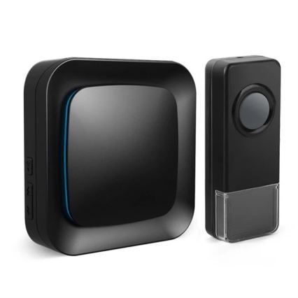 Sonnette sans fil à brancher 230V/1xA23 IP55 noir