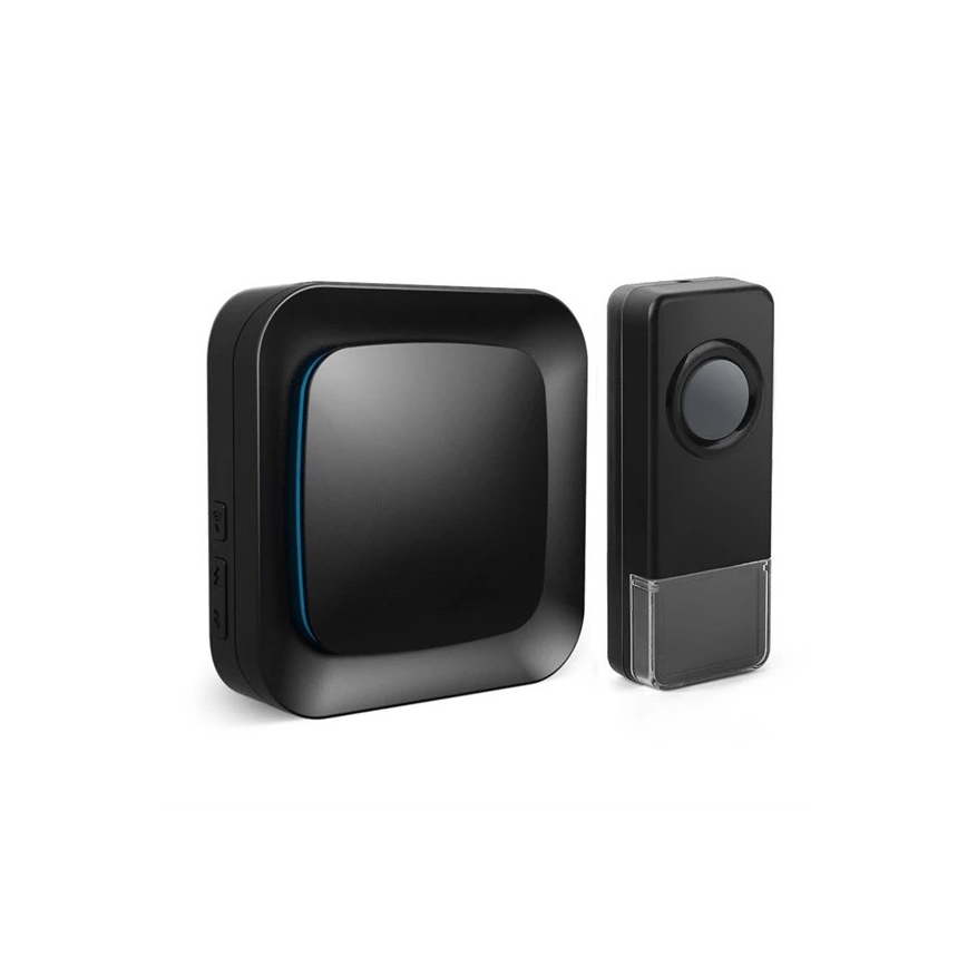 Sonnette sans fil à brancher 230V/1xA23 IP55 noir