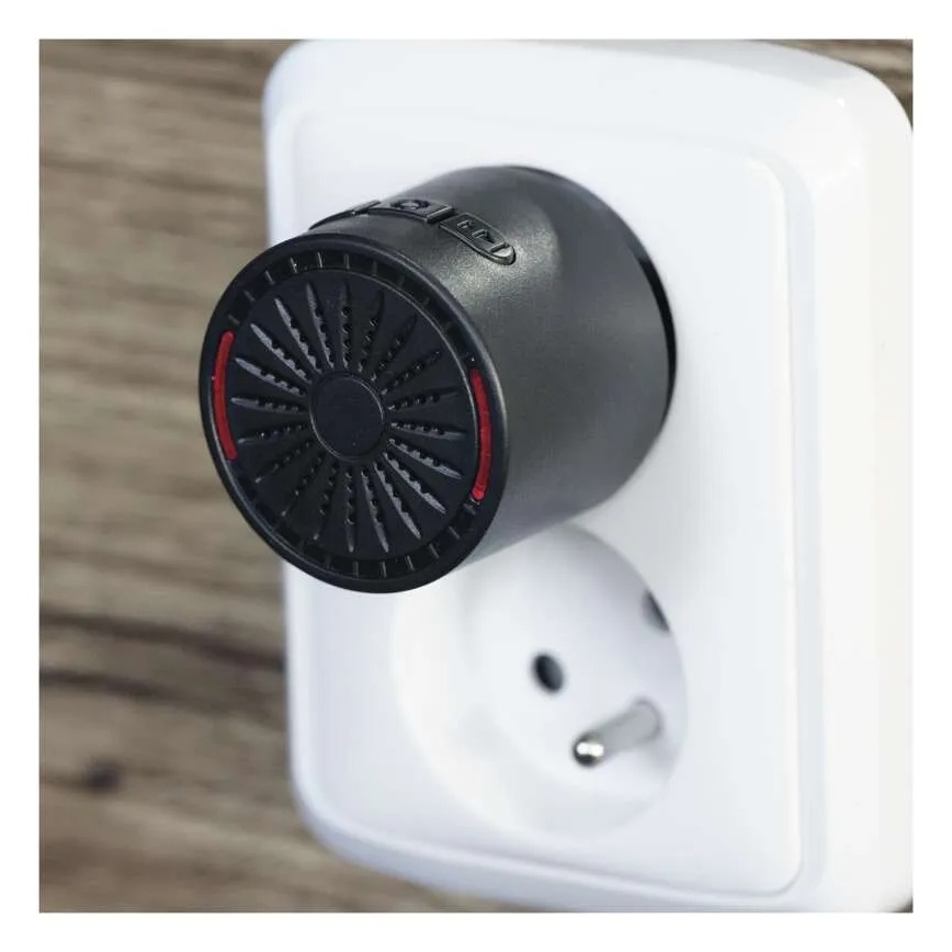 Sonnette sans fil à brancher sur prise 230 V + 1x CR2032, noire