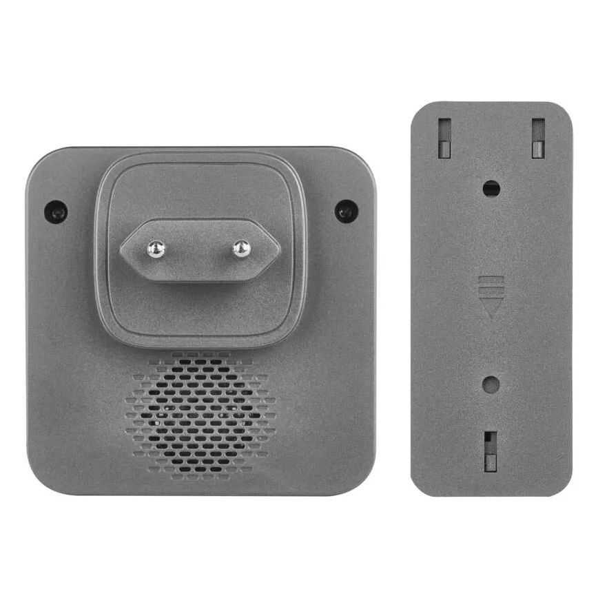 Sonnette sans fil à brancher sur prise GoSmart 230V + 1xCR2032 gris Wi-Fi