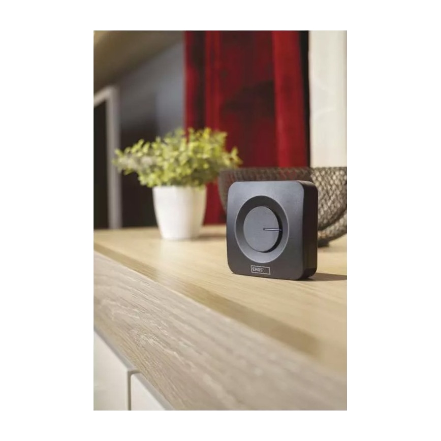 Sonnette sans fil alimenté par piles 3xAAA IP56 noire